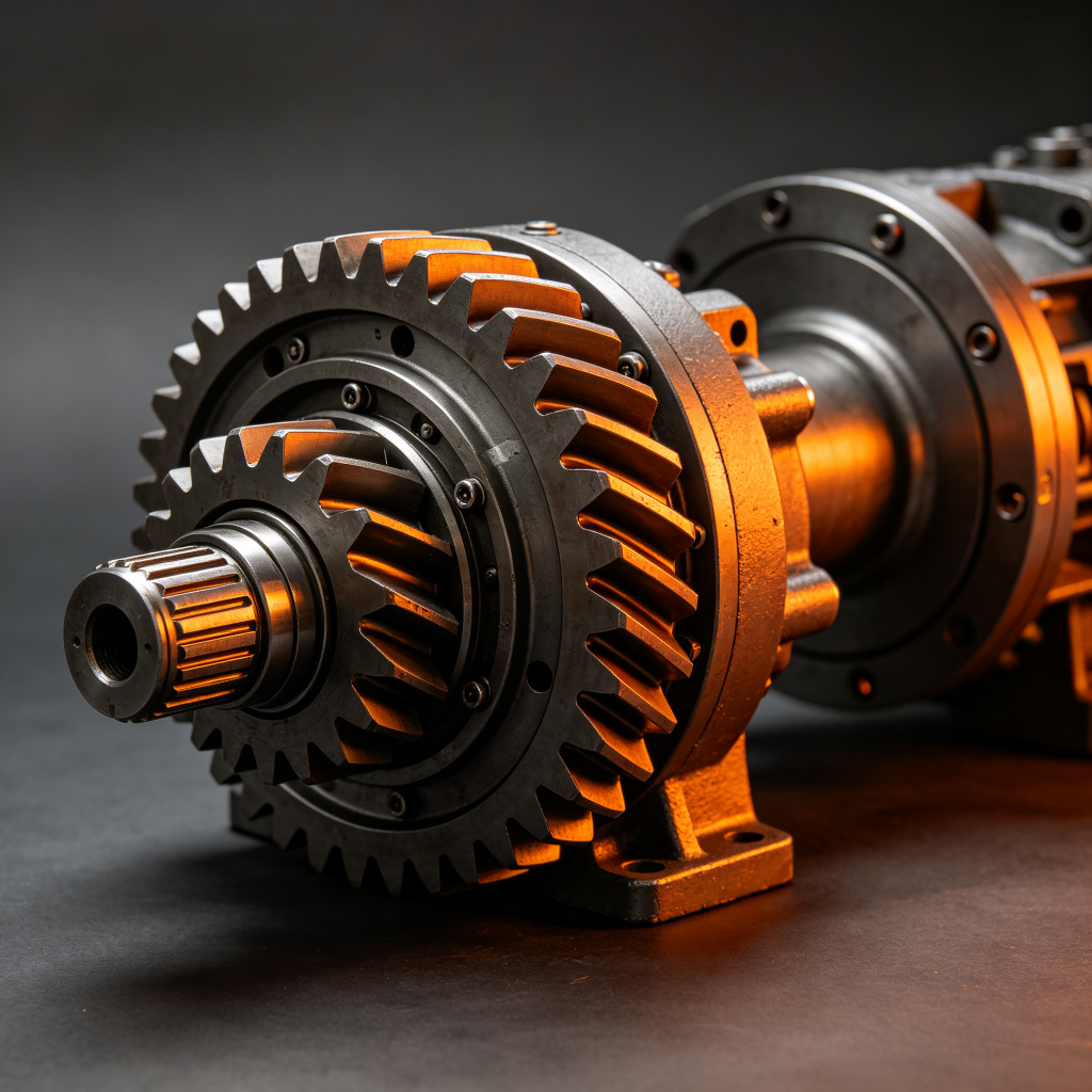 Rear axle housing and differential components